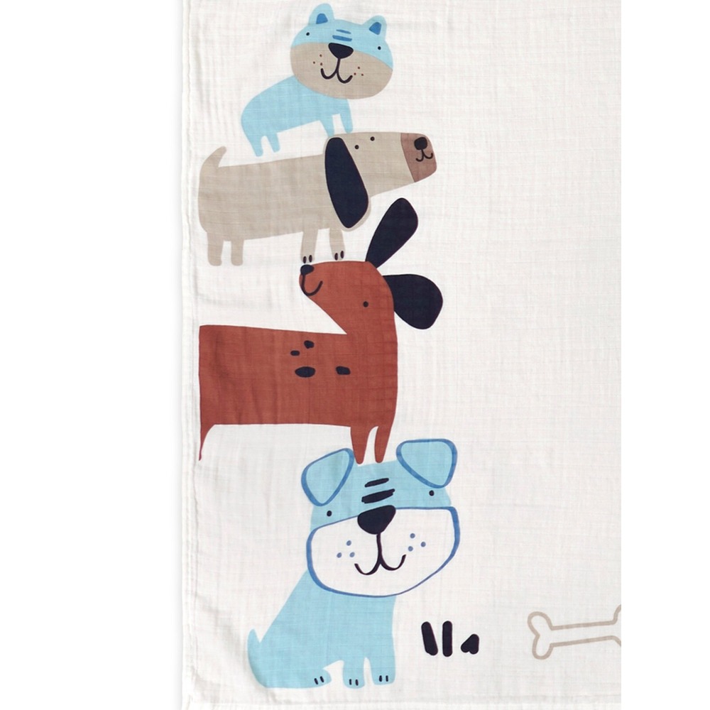 Gerber Baby Boy 2 Piece Monthly Milestone Blanket And Frame Set Blue Dogs NEW - Picture 8 of 10